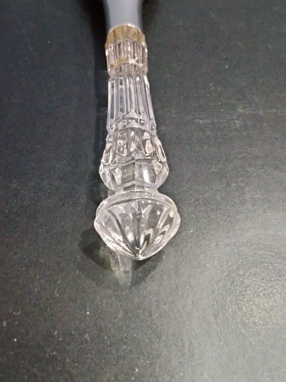 Waterford Crystal Powder Makeup Brush, 6.25” Long, Vintage - Picture 6 of 6